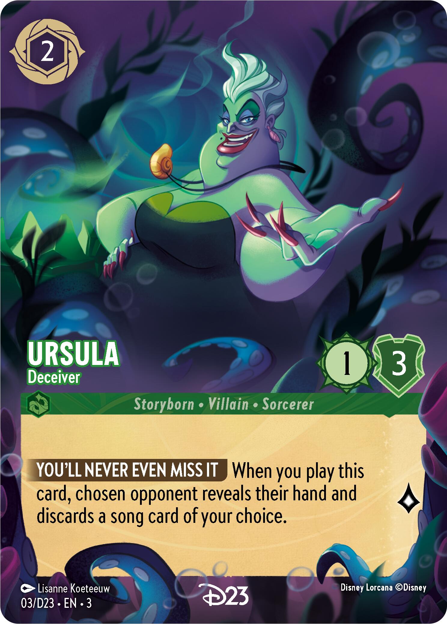 Ursula - Deceiver (3) [D23 Promos] Lorcana Single Disney    | Red Claw Gaming