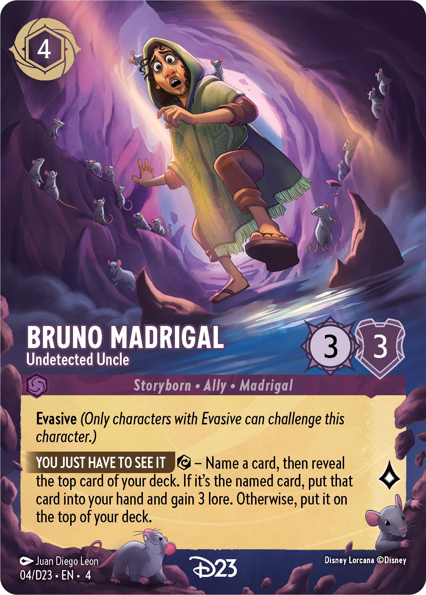 Bruno Madrigal - Undetected Uncle (4) [D23 Promos] Lorcana Single Disney    | Red Claw Gaming