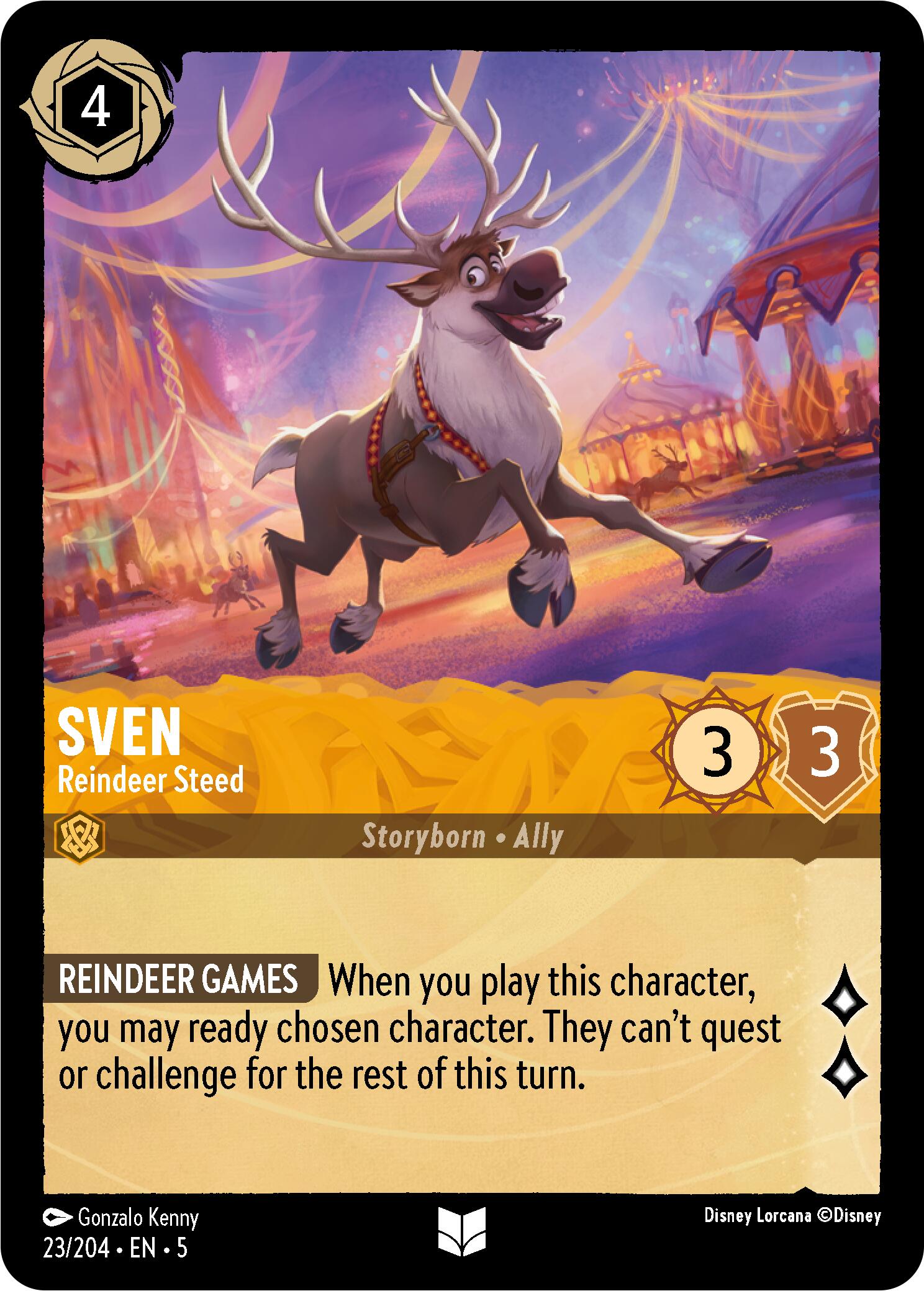 Sven - Reindeer Steed (23/204) [Shimmering Skies] Lorcana Single Disney    | Red Claw Gaming