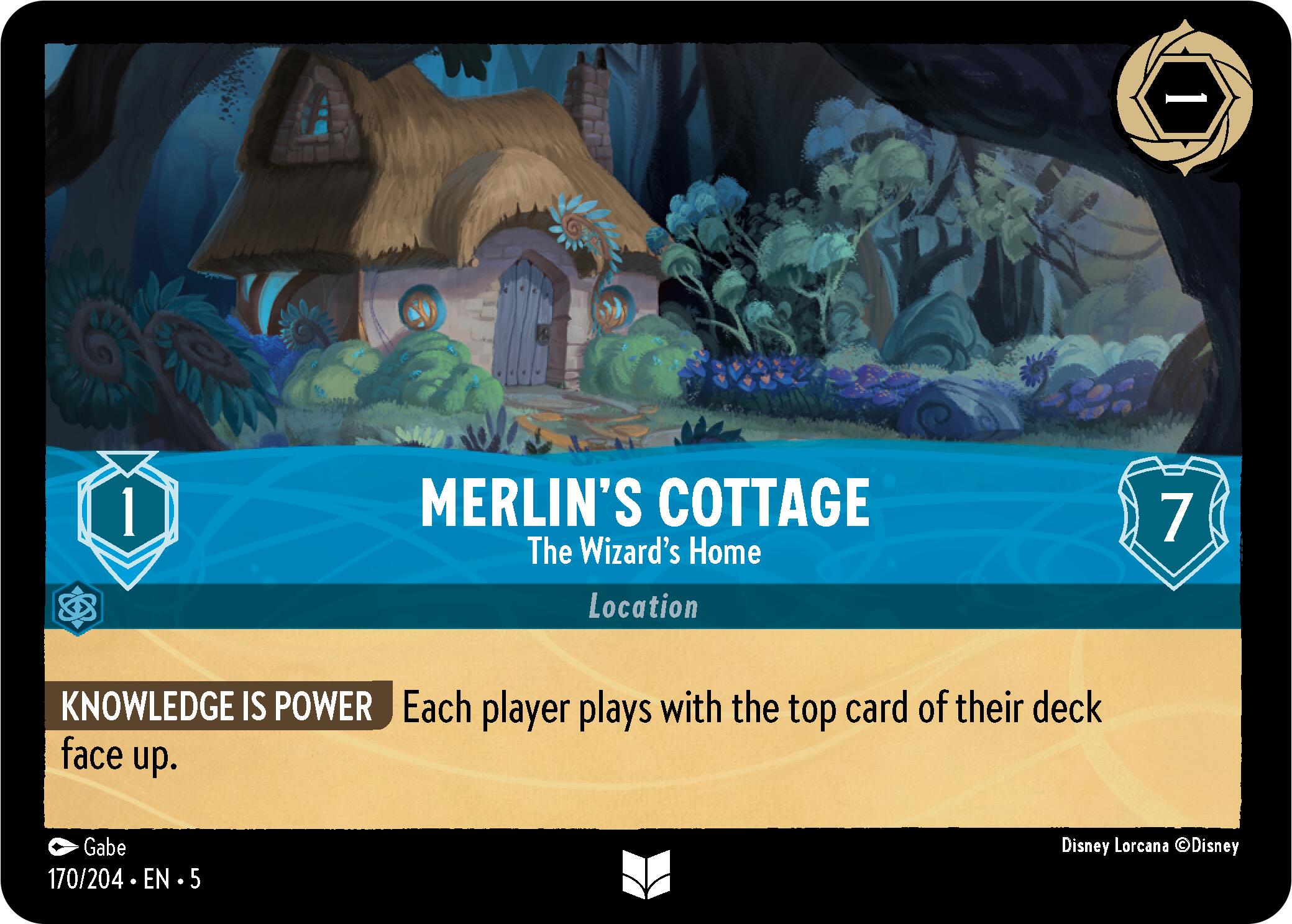 Merlin's Cottage - The Wizard's Home (170/204) [Shimmering Skies] Lorcana Single Disney    | Red Claw Gaming