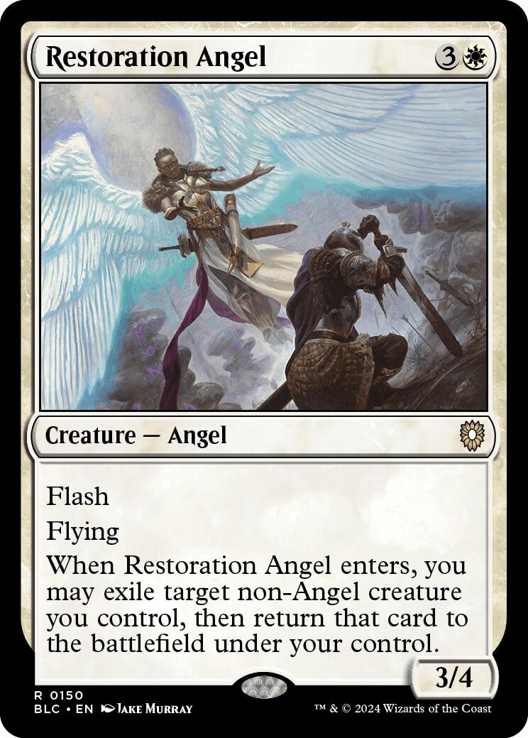 Restoration Angel [Bloomburrow Commander] MTG Single Magic: The Gathering | Red Claw Gaming