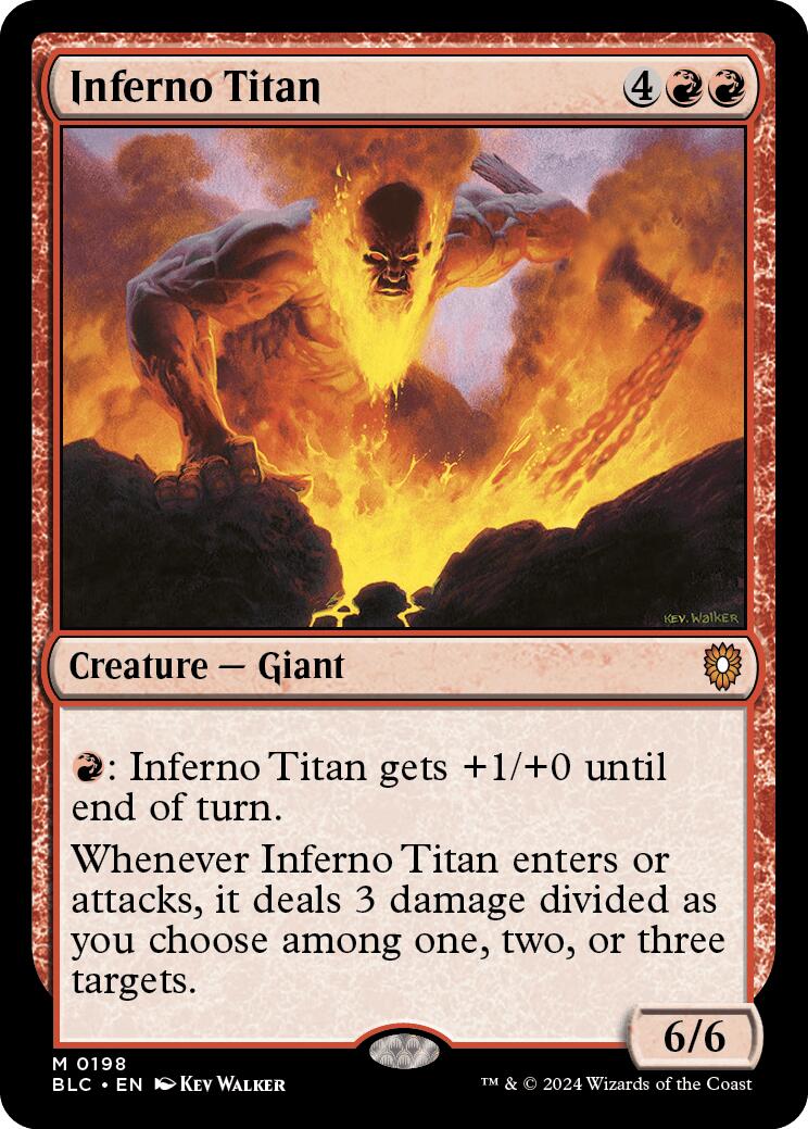 Inferno Titan [Bloomburrow Commander] MTG Single Magic: The Gathering | Red Claw Gaming