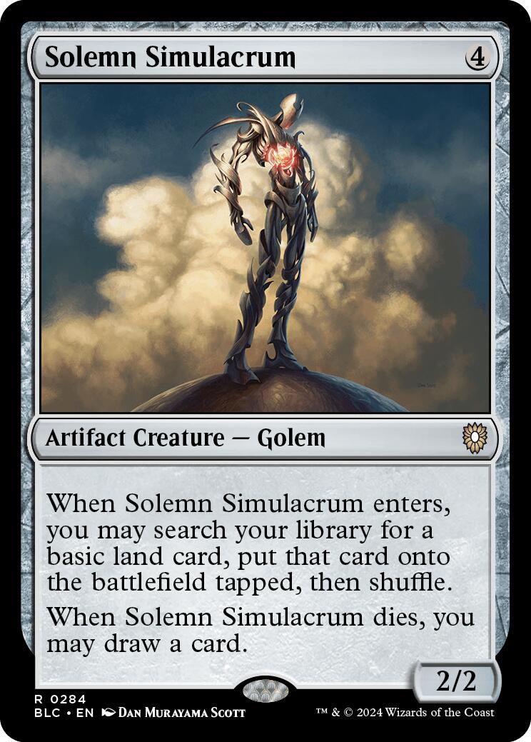 Solemn Simulacrum [Bloomburrow Commander] MTG Single Magic: The Gathering | Red Claw Gaming