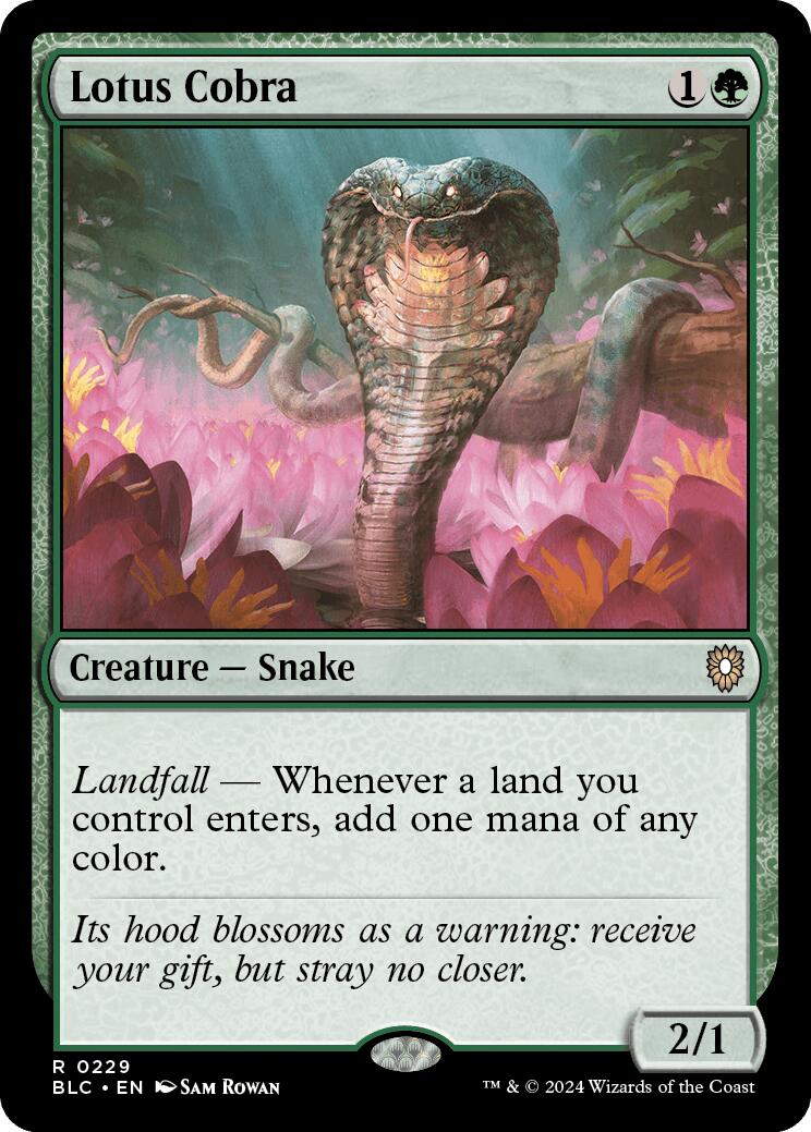 Lotus Cobra [Bloomburrow Commander] MTG Single Magic: The Gathering | Red Claw Gaming