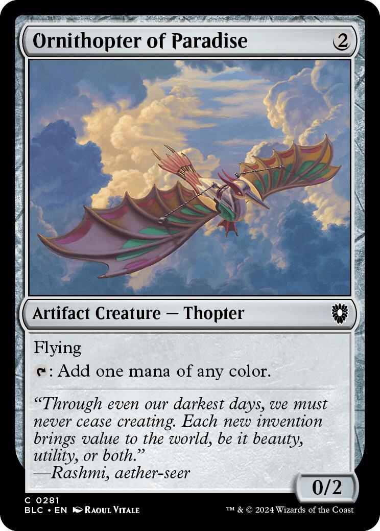 Ornithopter of Paradise [Bloomburrow Commander] MTG Single Magic: The Gathering | Red Claw Gaming