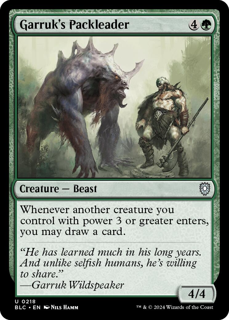 Garruk's Packleader [Bloomburrow Commander] MTG Single Magic: The Gathering | Red Claw Gaming