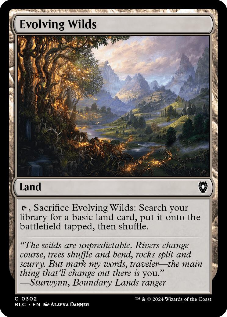 Evolving Wilds [Bloomburrow Commander] MTG Single Magic: The Gathering | Red Claw Gaming