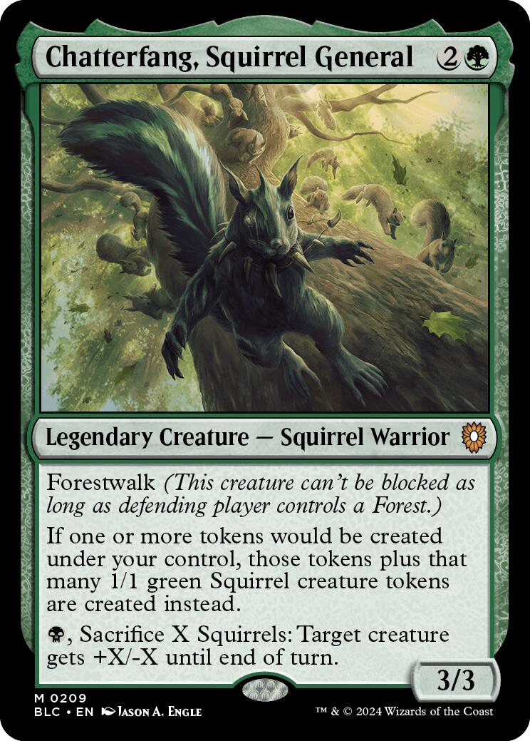 Chatterfang, Squirrel General [Bloomburrow Commander] MTG Single Magic: The Gathering | Red Claw Gaming
