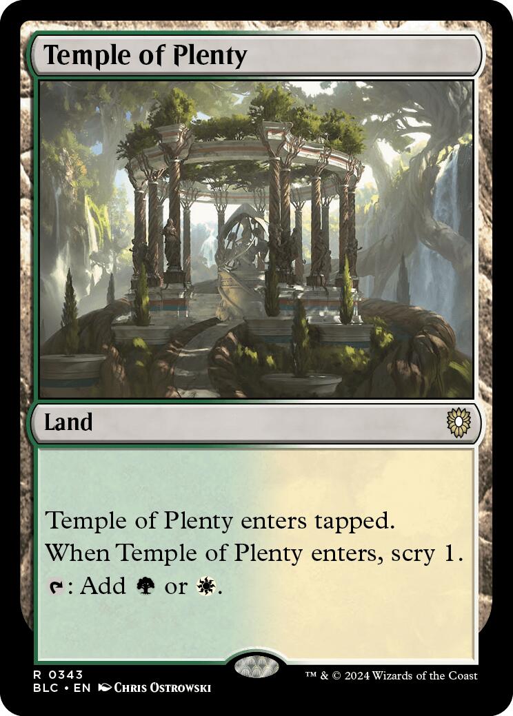 Temple of Plenty [Bloomburrow Commander] MTG Single Magic: The Gathering | Red Claw Gaming