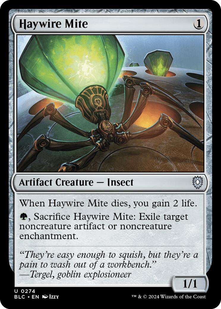 Haywire Mite [Bloomburrow Commander] MTG Single Magic: The Gathering | Red Claw Gaming