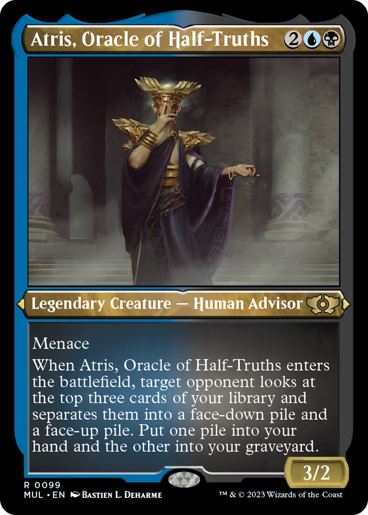 Atris, Oracle of Half-Truths (Foil Etched) [Multiverse Legends] MTG Single Magic: The Gathering | Red Claw Gaming