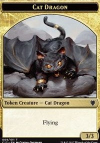 Cat Dragon // Dragon (006) Double-Sided Token [Commander 2017 Tokens] MTG Single Magic: The Gathering | Red Claw Gaming