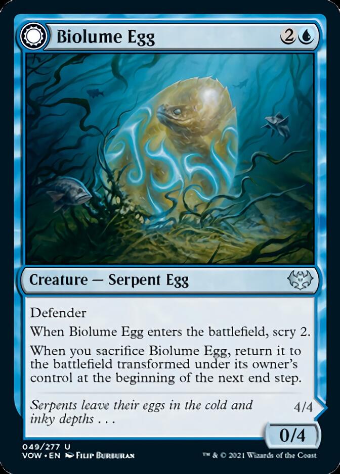 Biolume Egg // Biolume Serpent [Innistrad: Crimson Vow] MTG Single Magic: The Gathering | Red Claw Gaming