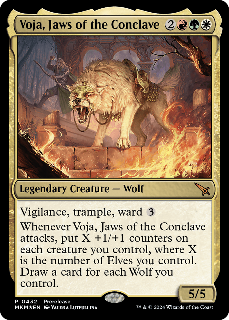 Voja, Jaws of the Conclave [Murders at Karlov Manor Prerelease Promos] MTG Single Magic: The Gathering    | Red Claw Gaming