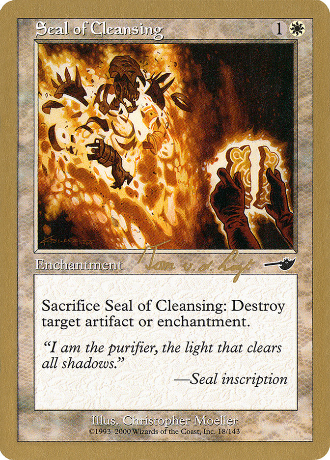 Seal of Cleansing (Tom van de Logt) [World Championship Decks 2000] MTG Single Magic: The Gathering | Red Claw Gaming