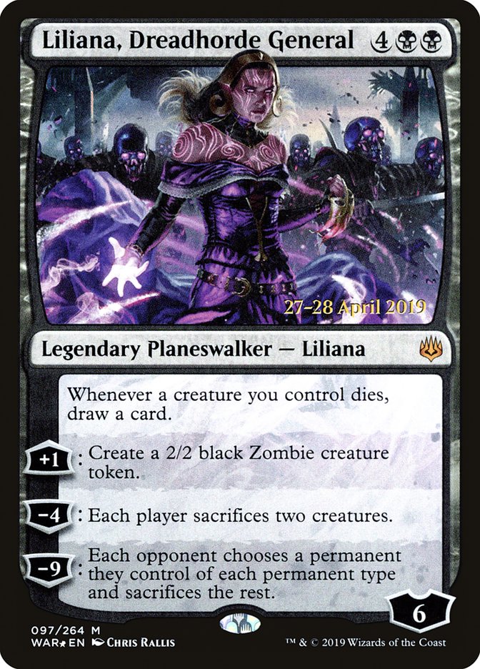 Liliana, Dreadhorde General [War of the Spark Prerelease Promos] MTG Single Magic: The Gathering | Red Claw Gaming