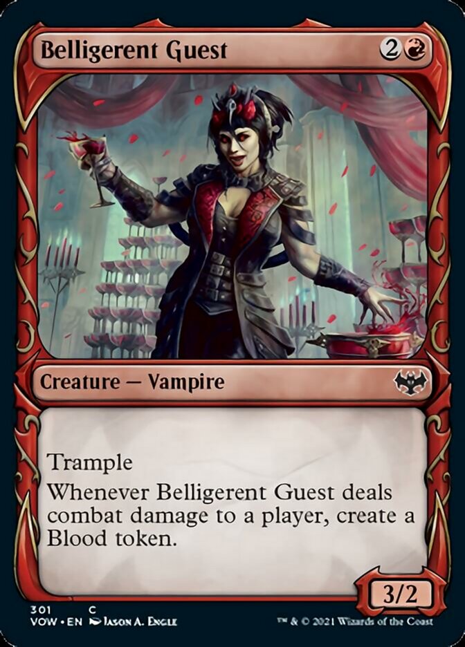 Belligerent Guest (Showcase Fang Frame) [Innistrad: Crimson Vow] MTG Single Magic: The Gathering | Red Claw Gaming