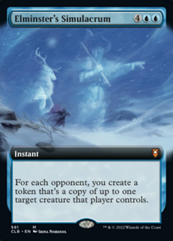 Elminster's Simulacrum (Extended Art) [Commander Legends: Battle for Baldur's Gate] MTG Single Magic: The Gathering | Red Claw Gaming