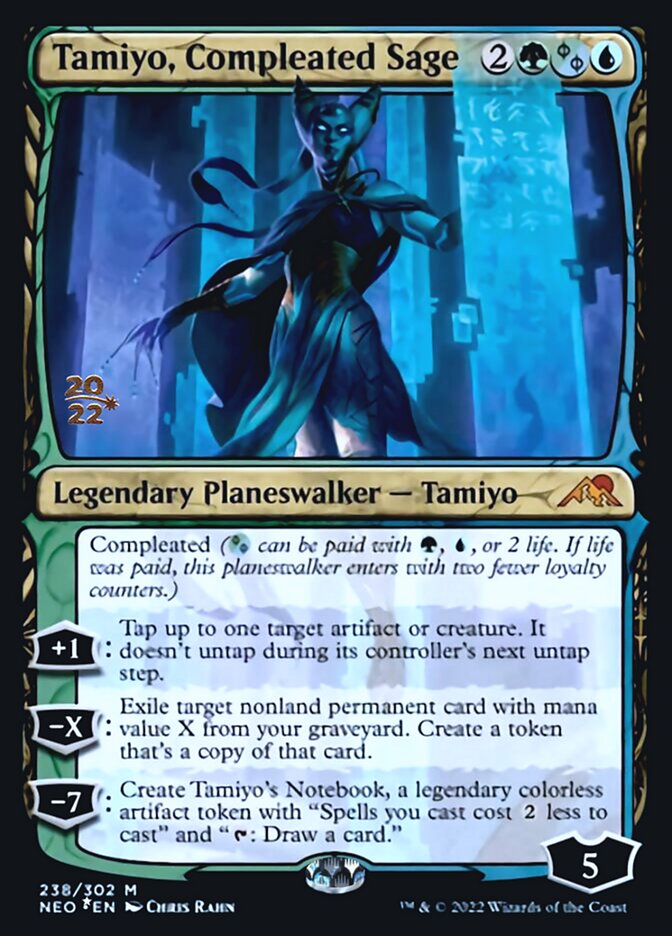 Tamiyo, Compleated Sage [Kamigawa: Neon Dynasty Prerelease Promos] MTG Single Magic: The Gathering | Red Claw Gaming