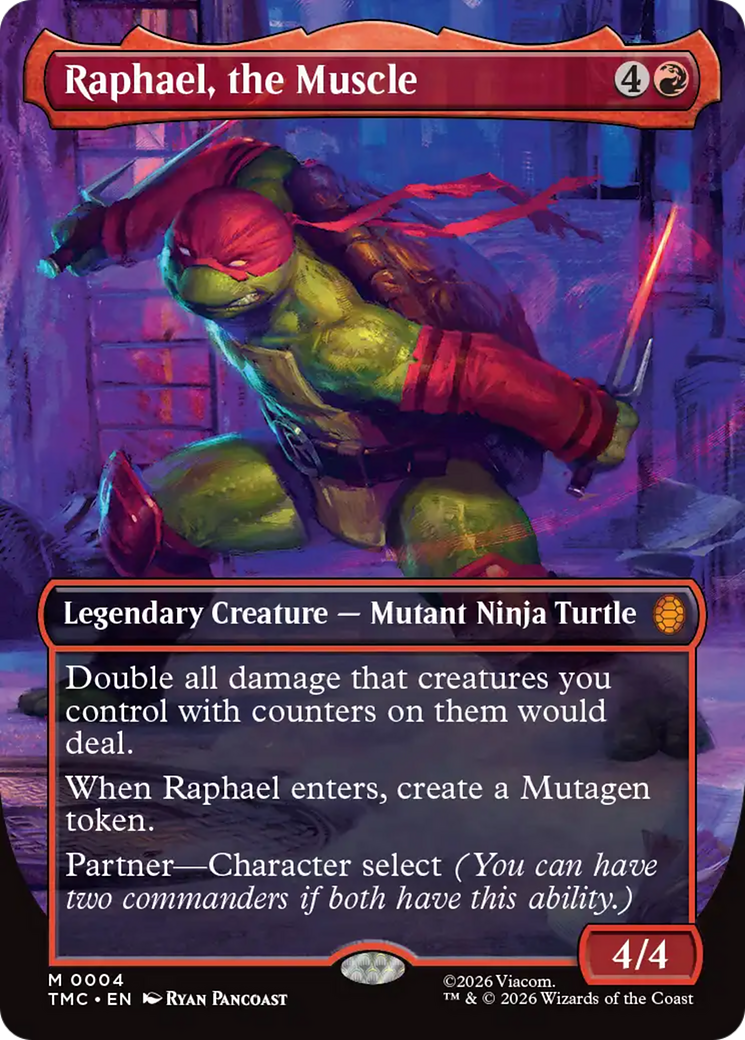 Raphael, the Muscle (Borderless) [Teenage Mutant Ninja Turtles Commander] MTG Single Magic: The Gathering | Red Claw Gaming