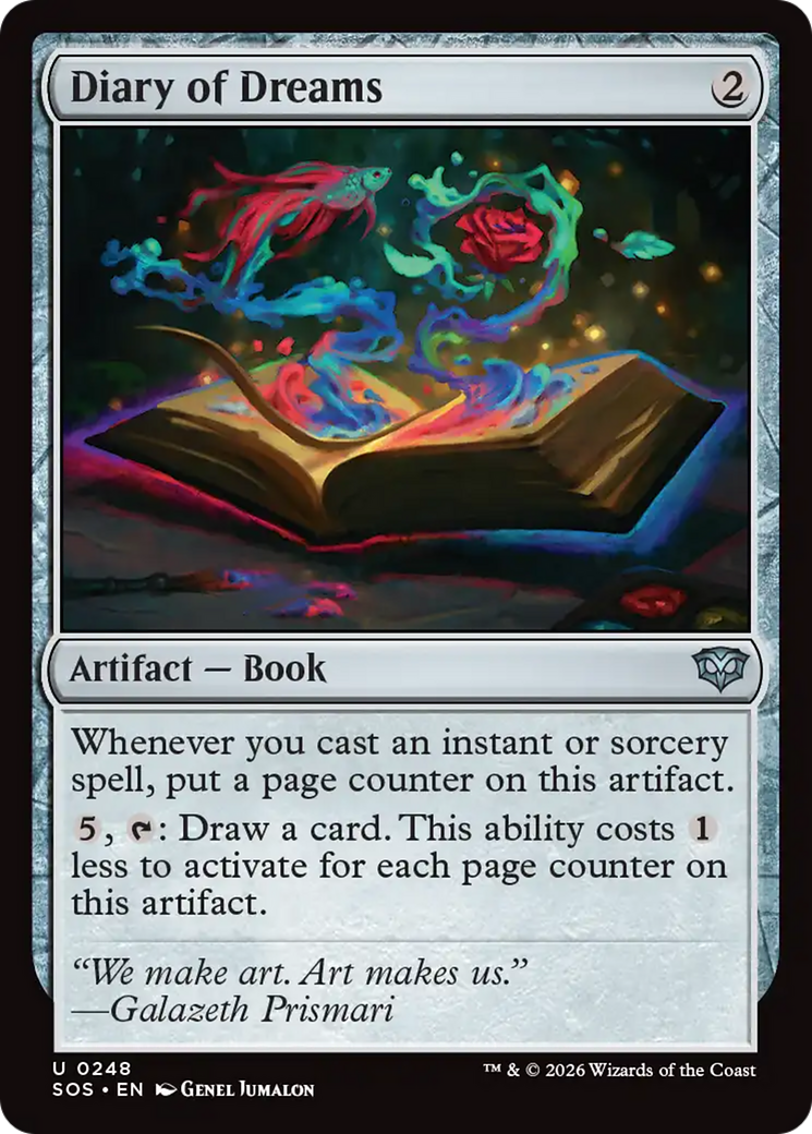 Diary of Dreams [Secrets of Strixhaven] MTG Single Magic: The Gathering | Red Claw Gaming