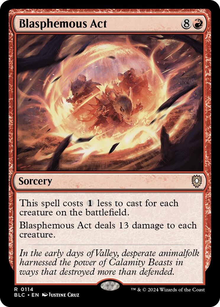 Blasphemous Act [Bloomburrow Commander] MTG Single Magic: The Gathering | Red Claw Gaming