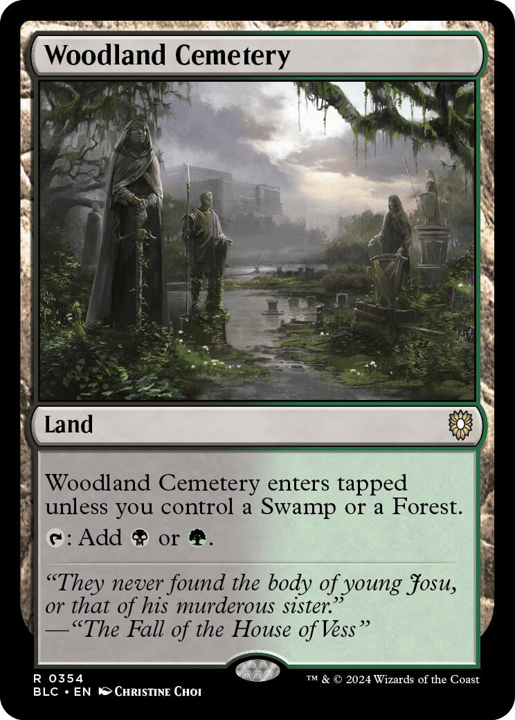 Woodland Cemetery [Bloomburrow Commander] MTG Single Magic: The Gathering | Red Claw Gaming