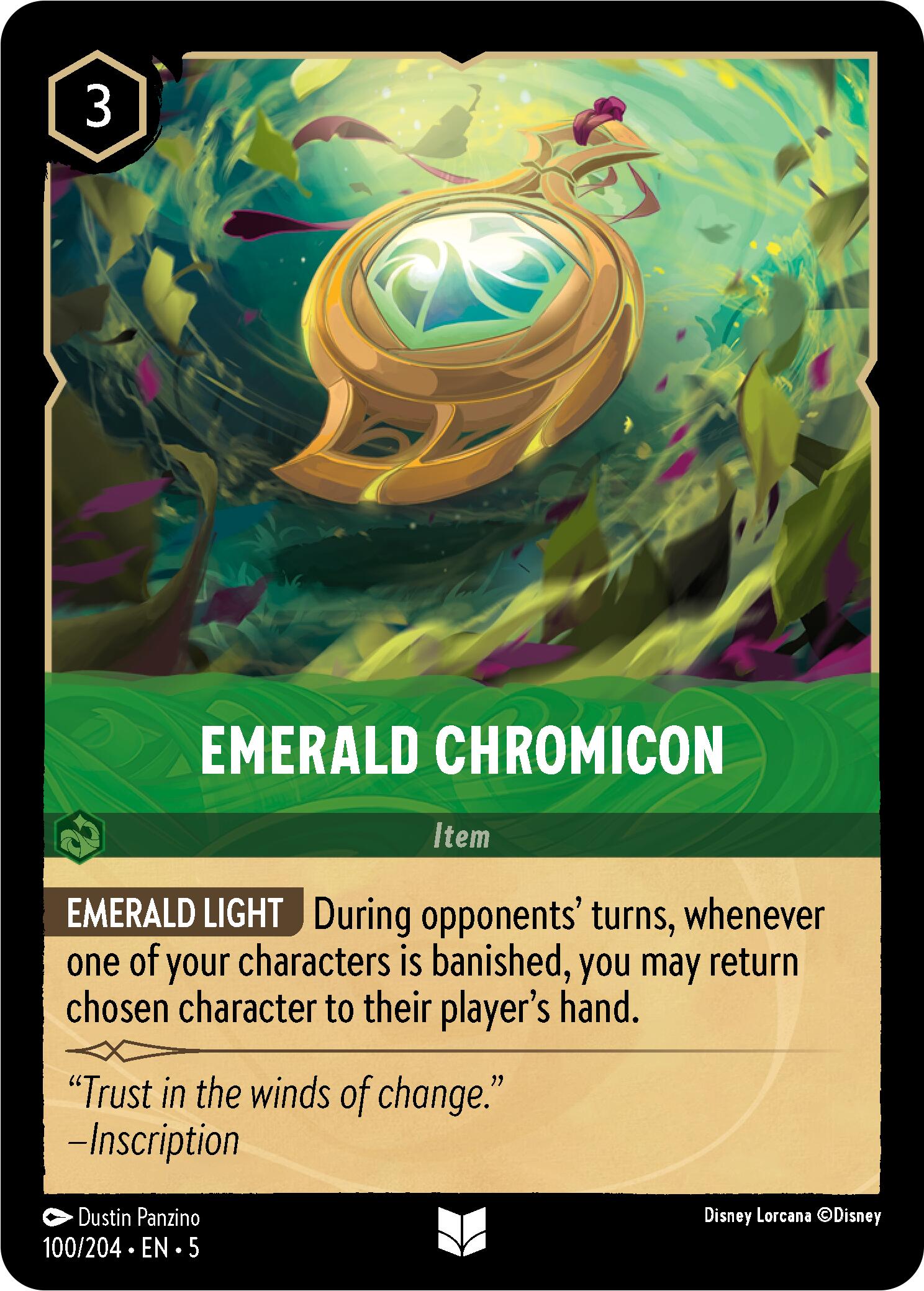 Emerald Chromicon (100/204) [Shimmering Skies] Lorcana Single Disney    | Red Claw Gaming