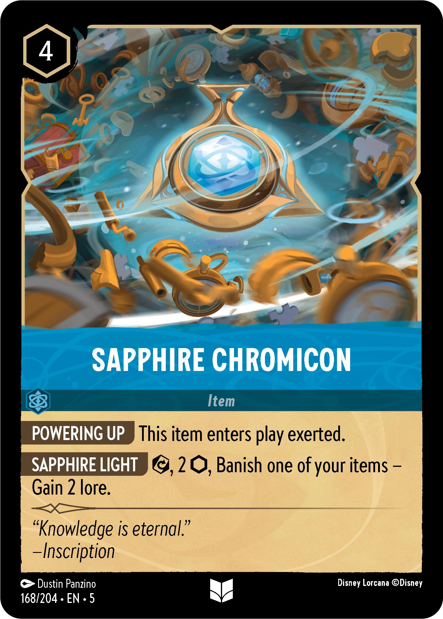 Sapphire Chromicon (168/204) [Shimmering Skies] Lorcana Single Disney    | Red Claw Gaming