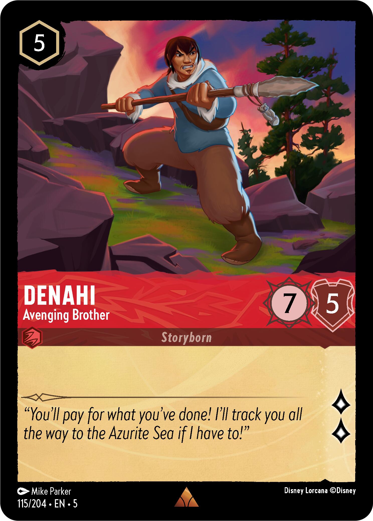 Denahi - Avenging Brother (115/204) [Shimmering Skies] Lorcana Single Disney    | Red Claw Gaming