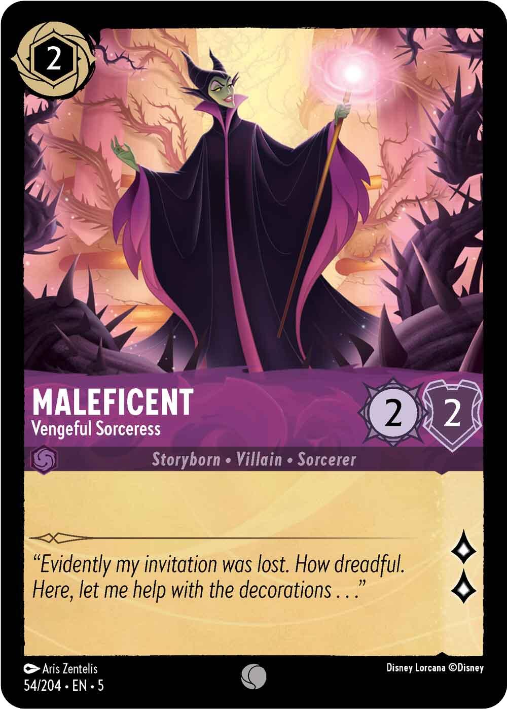 Maleficent - Vengeful Sorceress (54/204) [Shimmering Skies] Lorcana Single Disney    | Red Claw Gaming