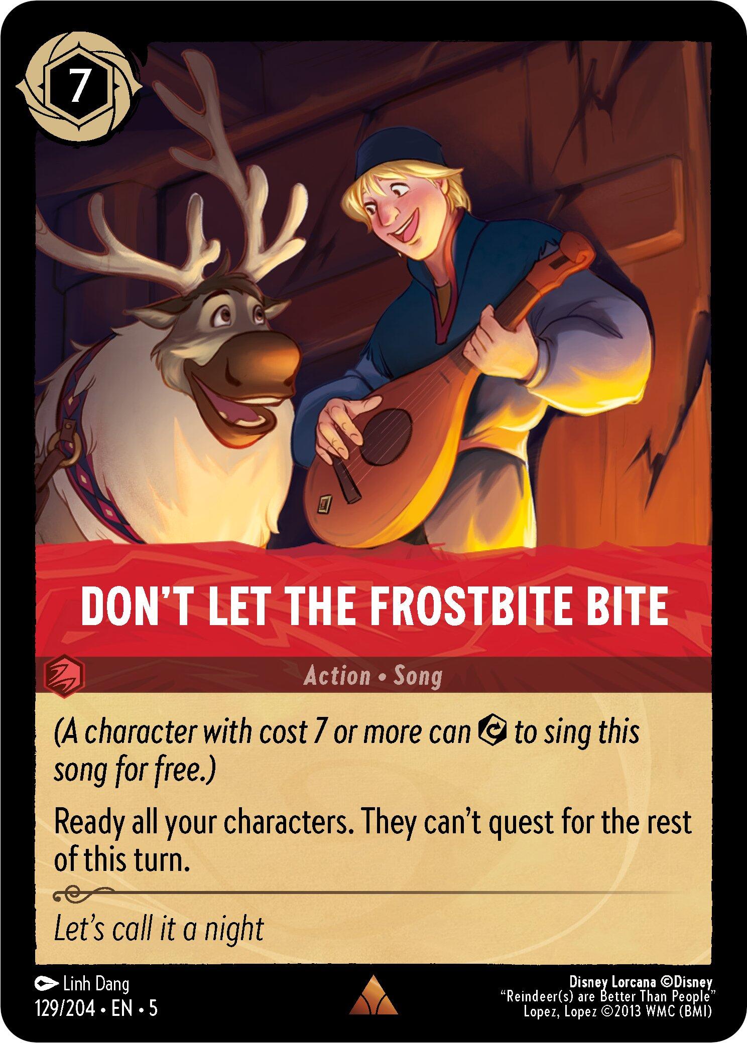 Don't Let the Frostbite Bite (129/204) [Shimmering Skies] Lorcana Single Disney    | Red Claw Gaming