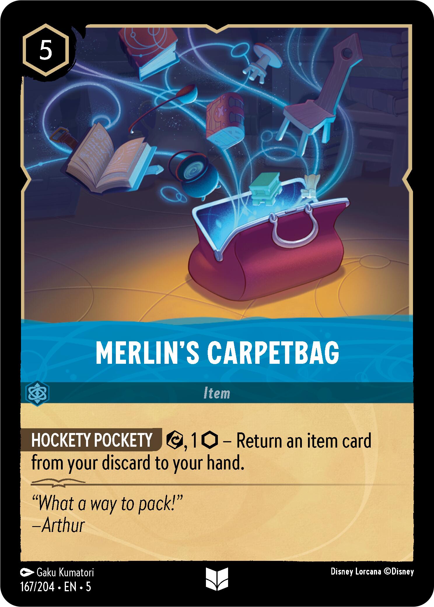 Merlin's Carpetbag (167/204) [Shimmering Skies] Lorcana Single Disney    | Red Claw Gaming