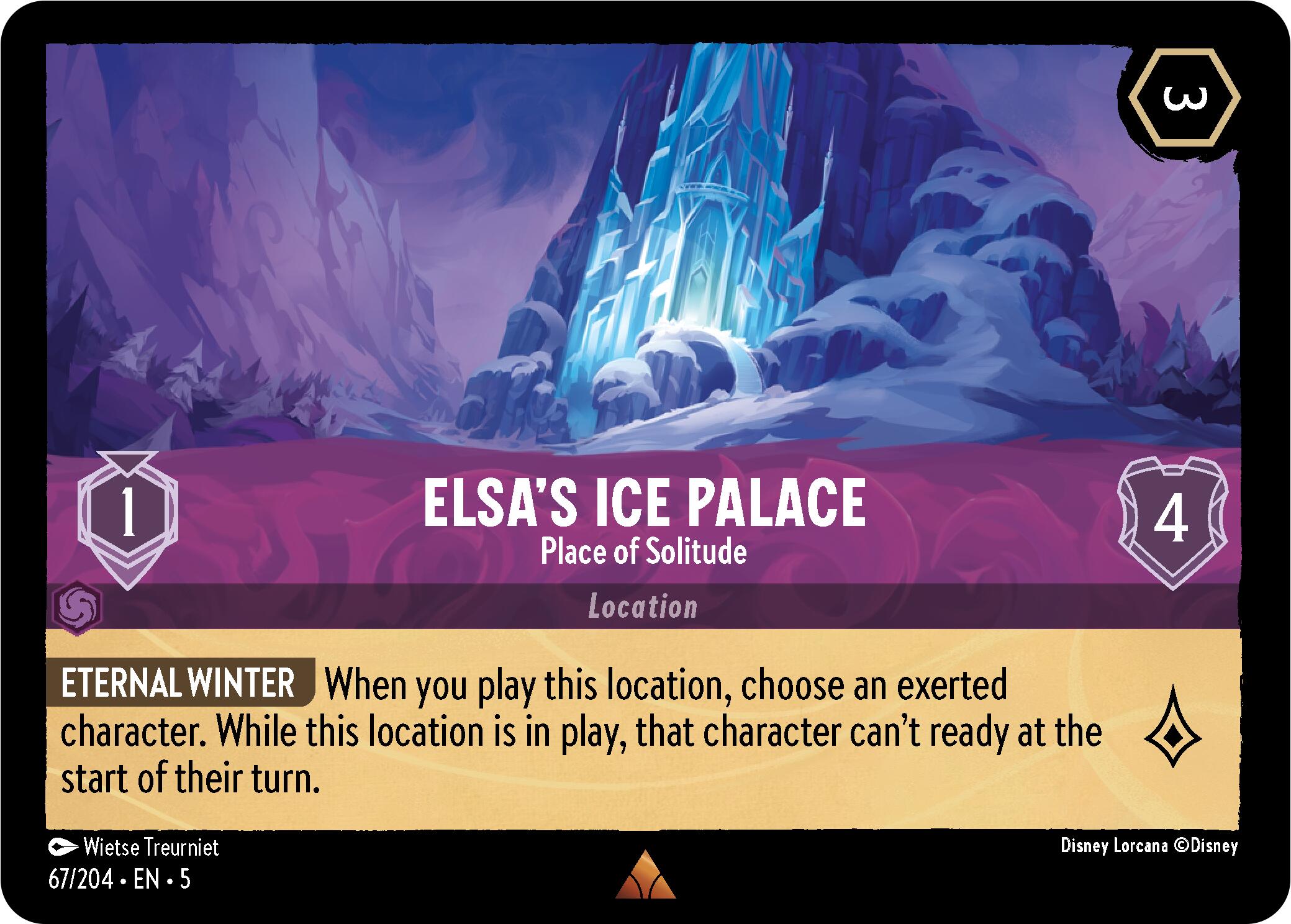Elsa's Ice Palace - Place of Solitude (67/204) [Shimmering Skies] Lorcana Single Disney    | Red Claw Gaming