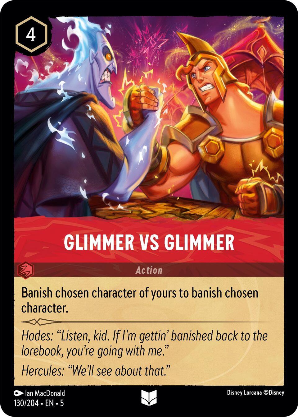 Glimmer vs Glimmer (130/204) [Shimmering Skies] Lorcana Single Disney    | Red Claw Gaming