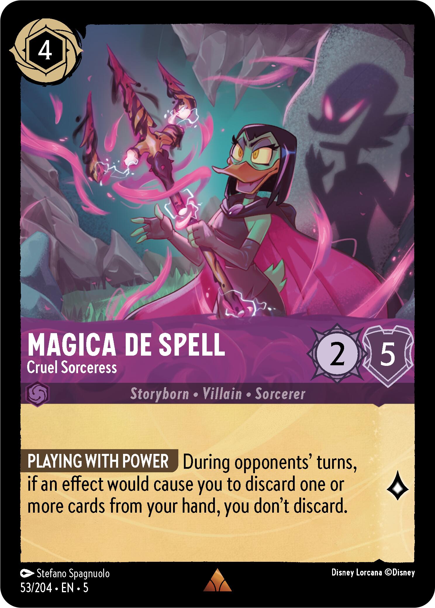 Magica De Spell - Cruel Sorceress (53/204) [Shimmering Skies] Lorcana Single Disney    | Red Claw Gaming