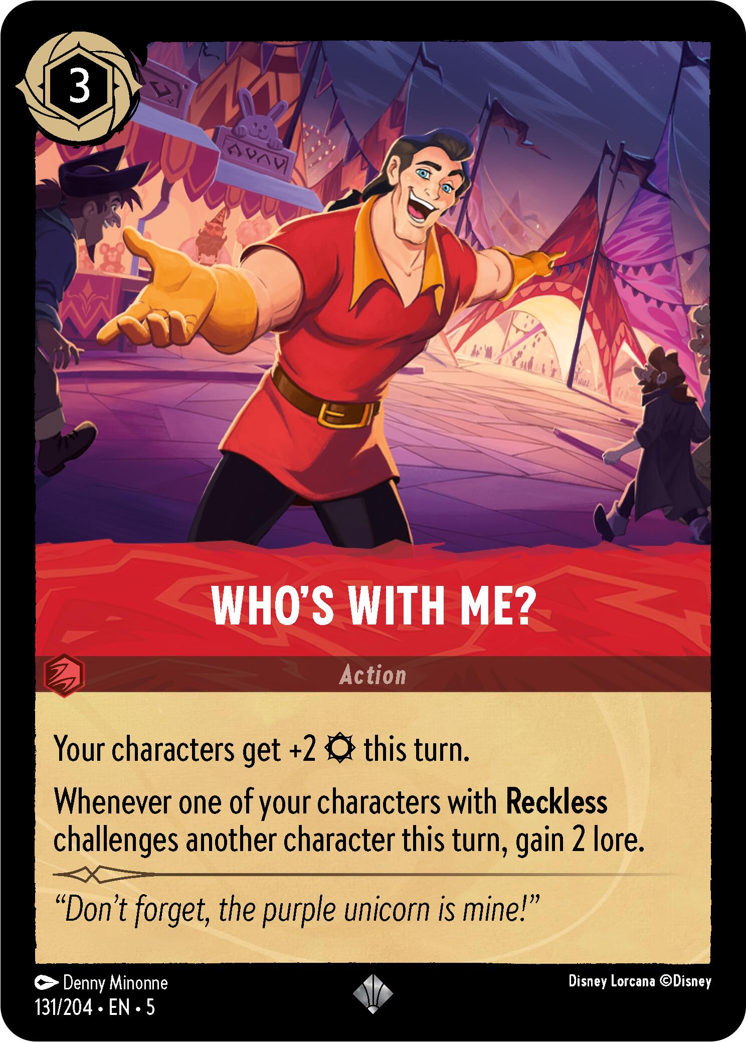 Who's With Me? (131/204) [Shimmering Skies] Lorcana Single Disney    | Red Claw Gaming