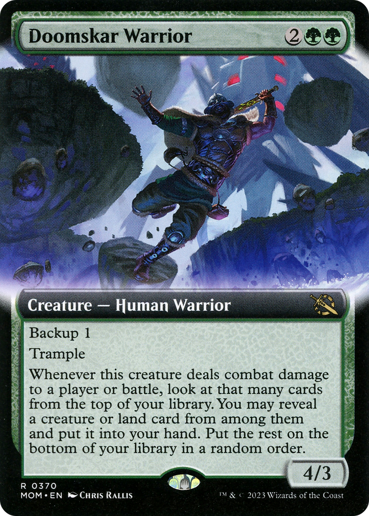 Doomskar Warrior (Extended Art) [March of the Machine] MTG Single Magic: The Gathering    | Red Claw Gaming