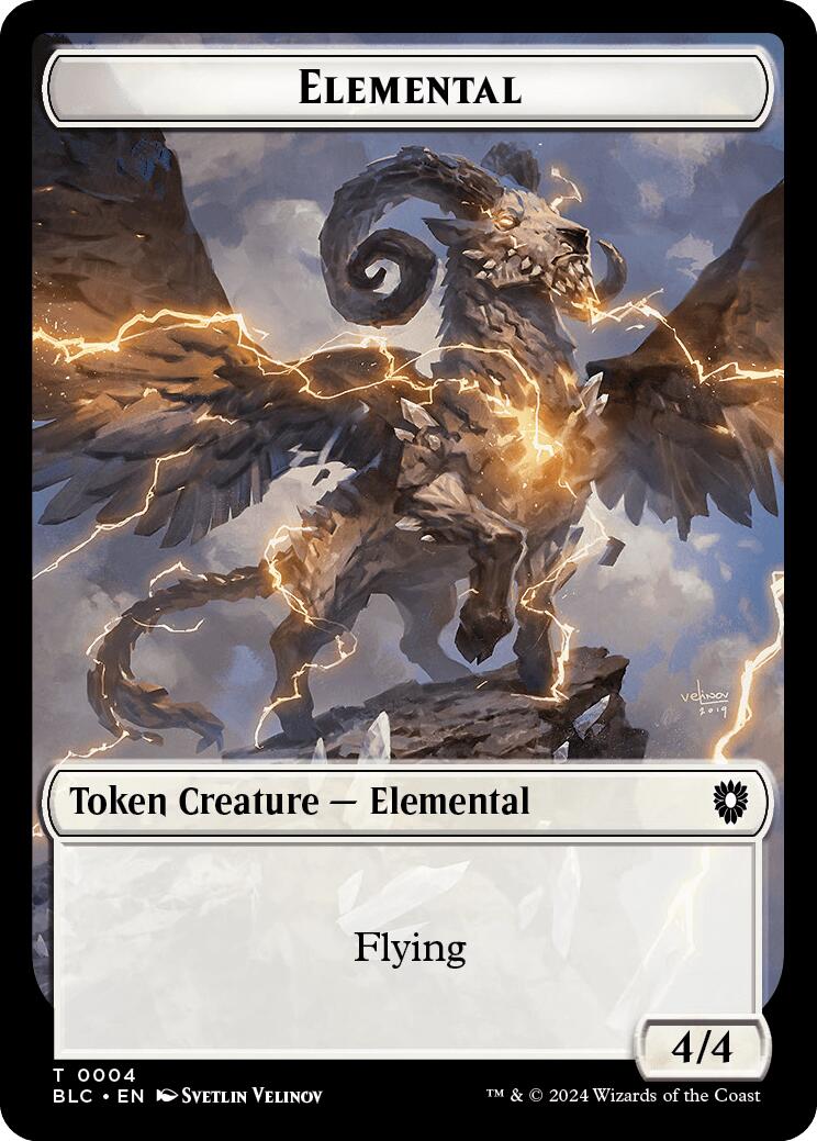 Elemental // Cat Double-Sided Token [Bloomburrow Commander Tokens] MTG Single Magic: The Gathering | Red Claw Gaming
