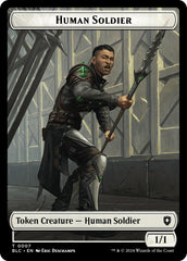 Human Soldier // Wolf (035) Double-Sided Token [Bloomburrow Commander Tokens] MTG Single Magic: The Gathering | Red Claw Gaming