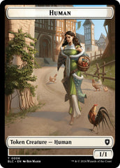 Human // Soldier Double-Sided Token [Bloomburrow Commander Tokens] MTG Single Magic: The Gathering | Red Claw Gaming