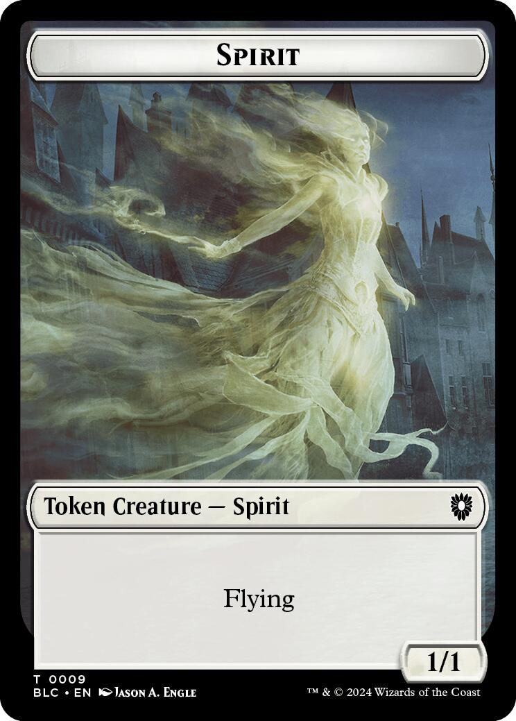 Spirit // Faerie Double-Sided Token [Bloomburrow Commander Tokens] MTG Single Magic: The Gathering    | Red Claw Gaming