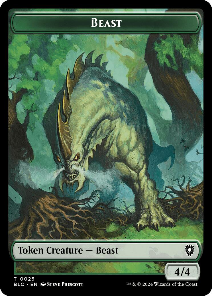 Cat // Beast (025) Double-Sided Token [Bloomburrow Commander Tokens] MTG Single Magic: The Gathering | Red Claw Gaming