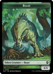 Cat // Beast (025) Double-Sided Token [Bloomburrow Commander Tokens] MTG Single Magic: The Gathering | Red Claw Gaming