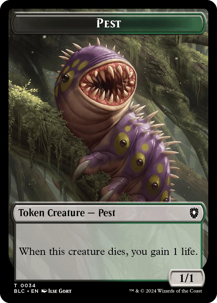 Pest // Shapeshifter Double-Sided Token [Bloomburrow Commander Tokens] MTG Single Magic: The Gathering | Red Claw Gaming