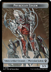 Phyrexian Golem // Faerie Double-Sided Token [Bloomburrow Commander Tokens] MTG Single Magic: The Gathering | Red Claw Gaming