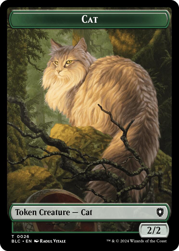 Cat // Treasure Double-Sided Token [Bloomburrow Commander Tokens] MTG Single Magic: The Gathering | Red Claw Gaming