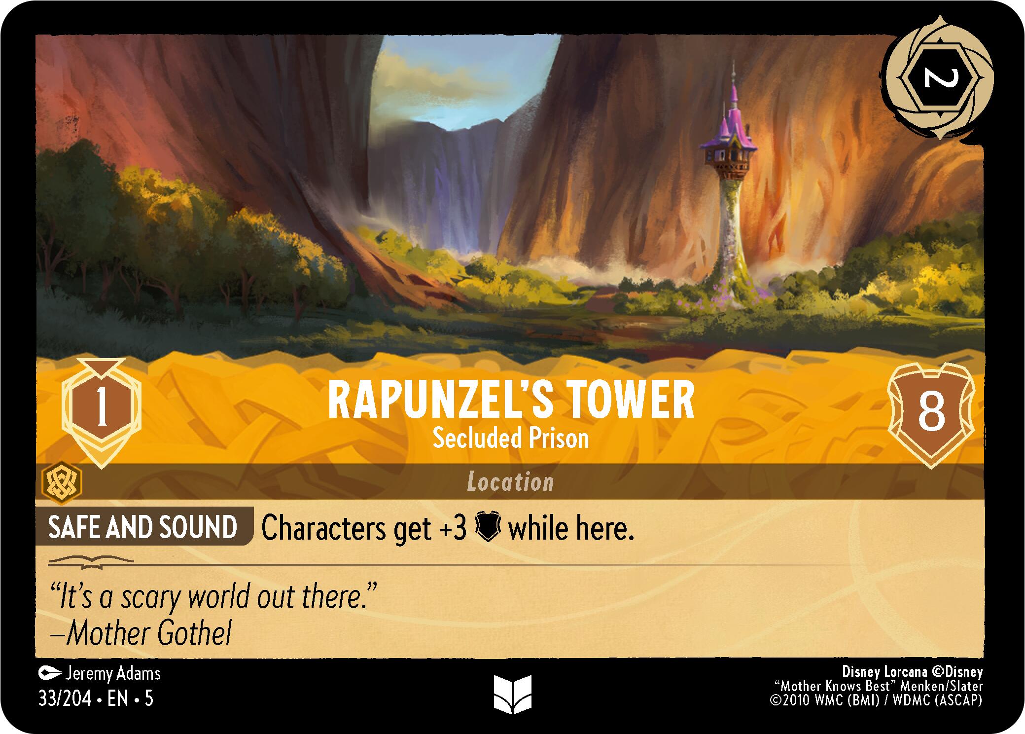 Rapunzel's Tower - Secluded Prison (33/204) [Shimmering Skies] Lorcana Single Disney    | Red Claw Gaming