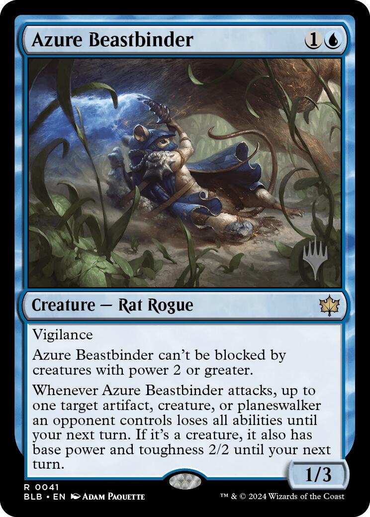 Azure Beastbinder (Promo Pack) [Bloomburrow Promos] MTG Single Magic: The Gathering | Red Claw Gaming