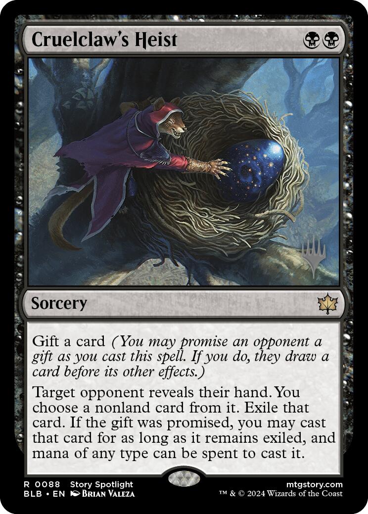 Cruelclaw's Heist (Promo Pack) [Bloomburrow Promos] MTG Single Magic: The Gathering | Red Claw Gaming